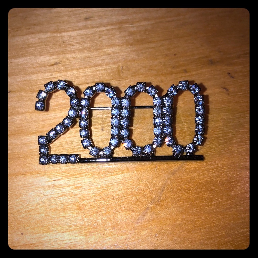 Gray Rhinestone Brooch - Picture 4 of 6